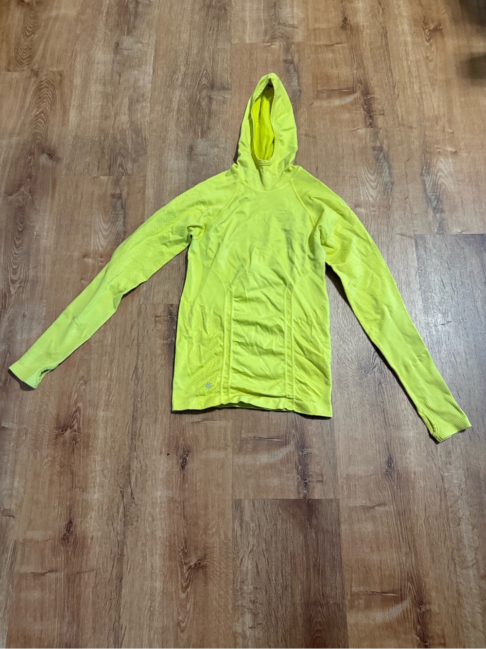 Athleta Neon Yellow Hooded Performance Jacket